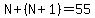 N%2B%28N%2B1%29=55