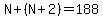 N%2B%28N%2B2%29=188