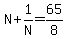 N%2B1%2FN=65%2F8