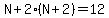 N%2B2%28N%2B2%29=12