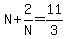 N%2B2%2FN=11%2F3