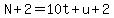 N%2B2=10t%2Bu%2B2