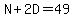 N%2B2D=49