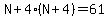 N%2B4%28N%2B4%29=61