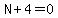 N%2B4=0