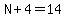 N%2B4=14