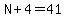N%2B4=41