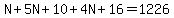 N%2B5N%2B10%2B4N%2B16=1226