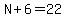 N%2B6=22
