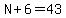 N%2B6=43