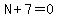 N%2B7=0