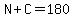 N%2BC=180