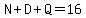N%2BD%2BQ=16
