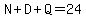 N%2BD%2BQ=24