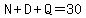N%2BD%2BQ=30