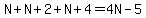 N%2BN%2B2%2BN%2B4=4N-5