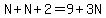 N%2BN%2B2=9%2B3N