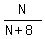 N%2F%28N%2B8%29
