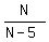 N%2F%28N+-+5%29