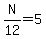 N%2F12+=+5