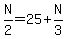 N%2F2=25%2BN%2F3