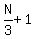 N%2F3%2B1