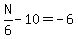 N%2F6-10=-6