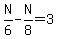 N%2F6-N%2F8=3