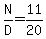 N%2FD+=+11%2F20