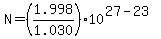 N=%281.998%2F1.030%29%2A10%5E%2827-23%29