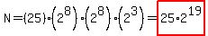 N=%2825%29%2A%282%5E8%29%2A%282%5E8%29%2A%282%5E3%29=highlight%2825%2A2%5E19%29
