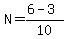 N=%286-3%29%2F10