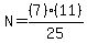 N=%287%29%2811%29%2F25