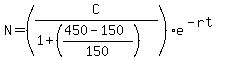N=%28C%2F%281%2B%28%28450-150%29%2F150%29%29%29%2Ae%5E%28-rt%29