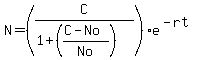 N=%28C%2F%281%2B%28%28C-No%29%2FNo%29%29%29%2Ae%5E%28-rt%29