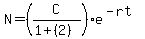 N=%28C%2F%281%2B%282%29%29%29%2Ae%5E%28-rt%29