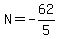 N=-62%2F5