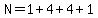 N=1%2B4%2B4%2B1