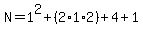 N=1%5E2%2B%282%2A1%2A2%29%2B4%2B1