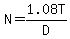 N=1.08T%2FD