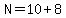 N=10%2B8