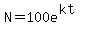 N=100e%5E%28kt%29