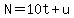 N=10t%2Bu