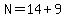 N=14%2B9