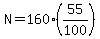 N=160%2855%2F100%29