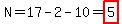 N=17-2-10=highlight%285%29
