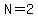 N=2