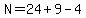 N=24%2B9-4