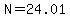 N=24.01