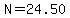 N=24.50